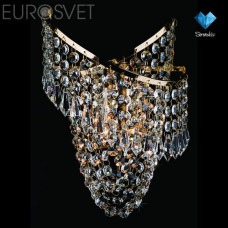 Бра с хрусталем Eurosvet 3103/2 золото/прозрачный хрусталь Strotskis